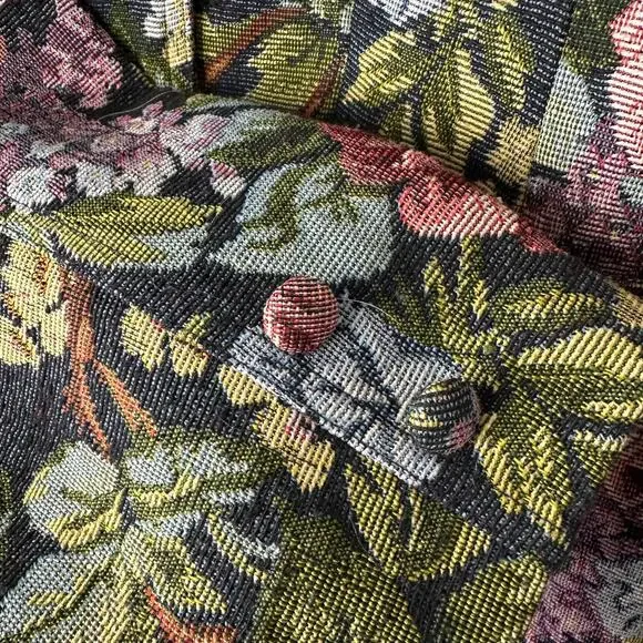 Crazy Horse by Liz Claiborne Vintage Unlined Floral Tapestry Blazer XL - Picture 8 of 9